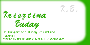 krisztina buday business card